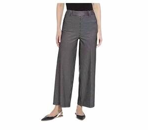 NEW LYSSE darlene high waist wide leg jeans in black sheen line